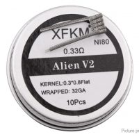 XFKM Ni80 Alien V2 0.33Ohm Pre-Coiled Wire